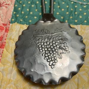 Silent Butler/Bed warmer. Pounded Hammered Aluminum Marked Hand Hammered